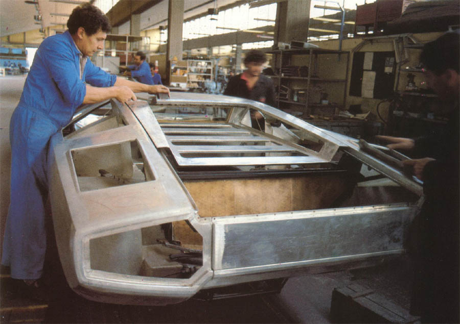 This picture was taken at the Lamborghini factory in the early eighties